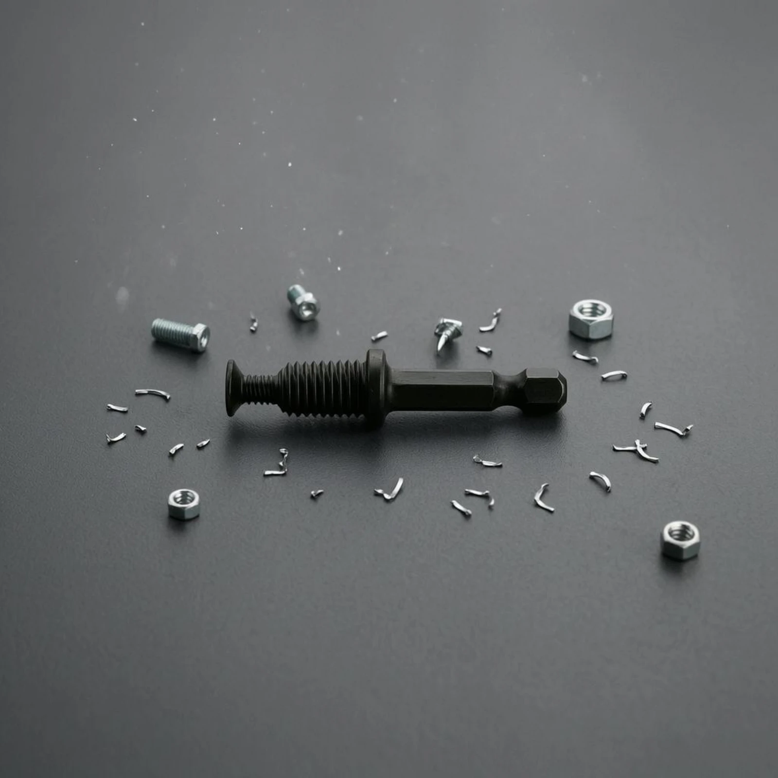 Threaded Drill Chuck Adapter Machined Drill Chuck Adapter Connecting Shaft Compact Tool Accessory Dark Finish