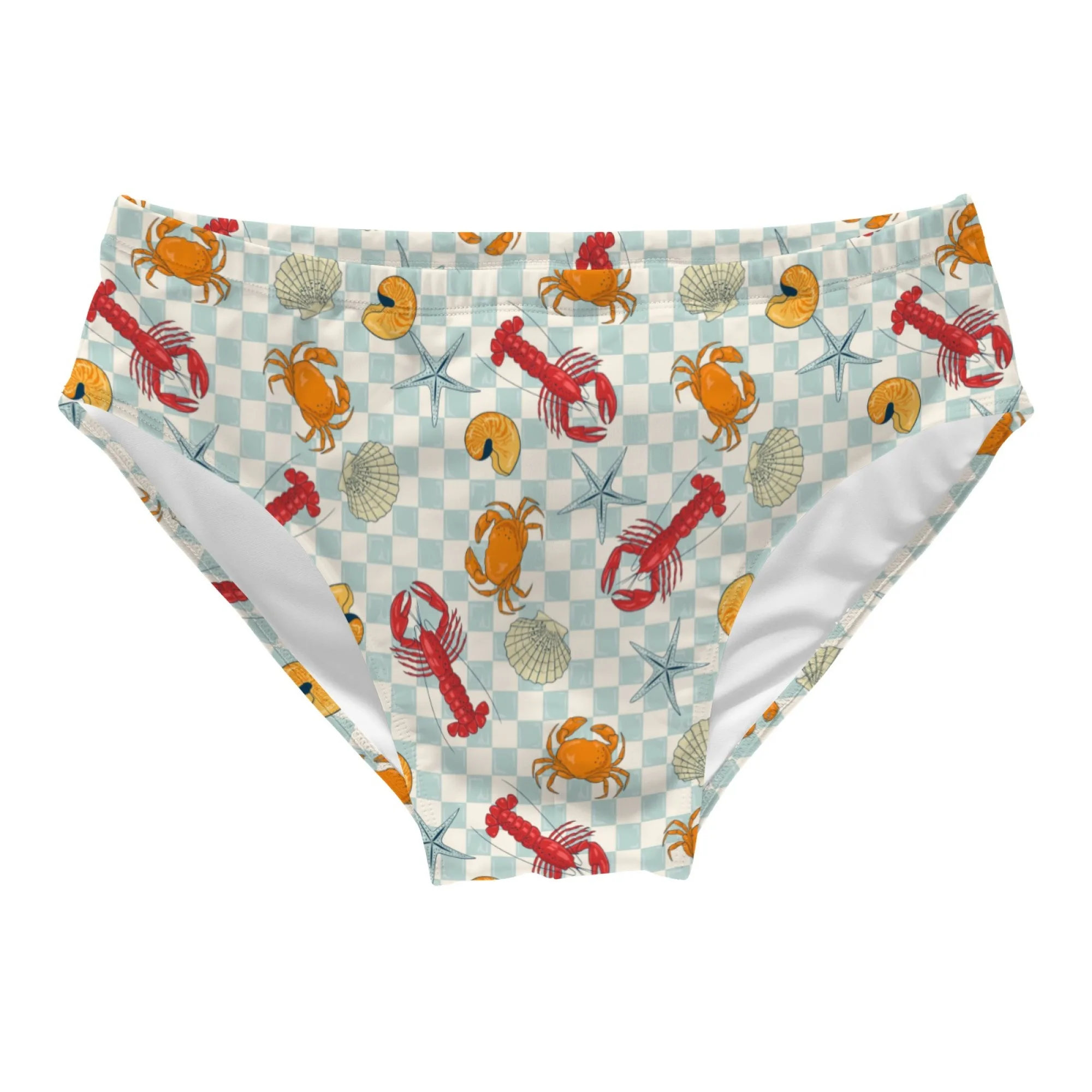 Seafood Swim Trunks Quick-drying Breathable Non-slip Men's Triangle Swim Trunks Water Sports Surfing Fitness Edgy Novel Swimwear