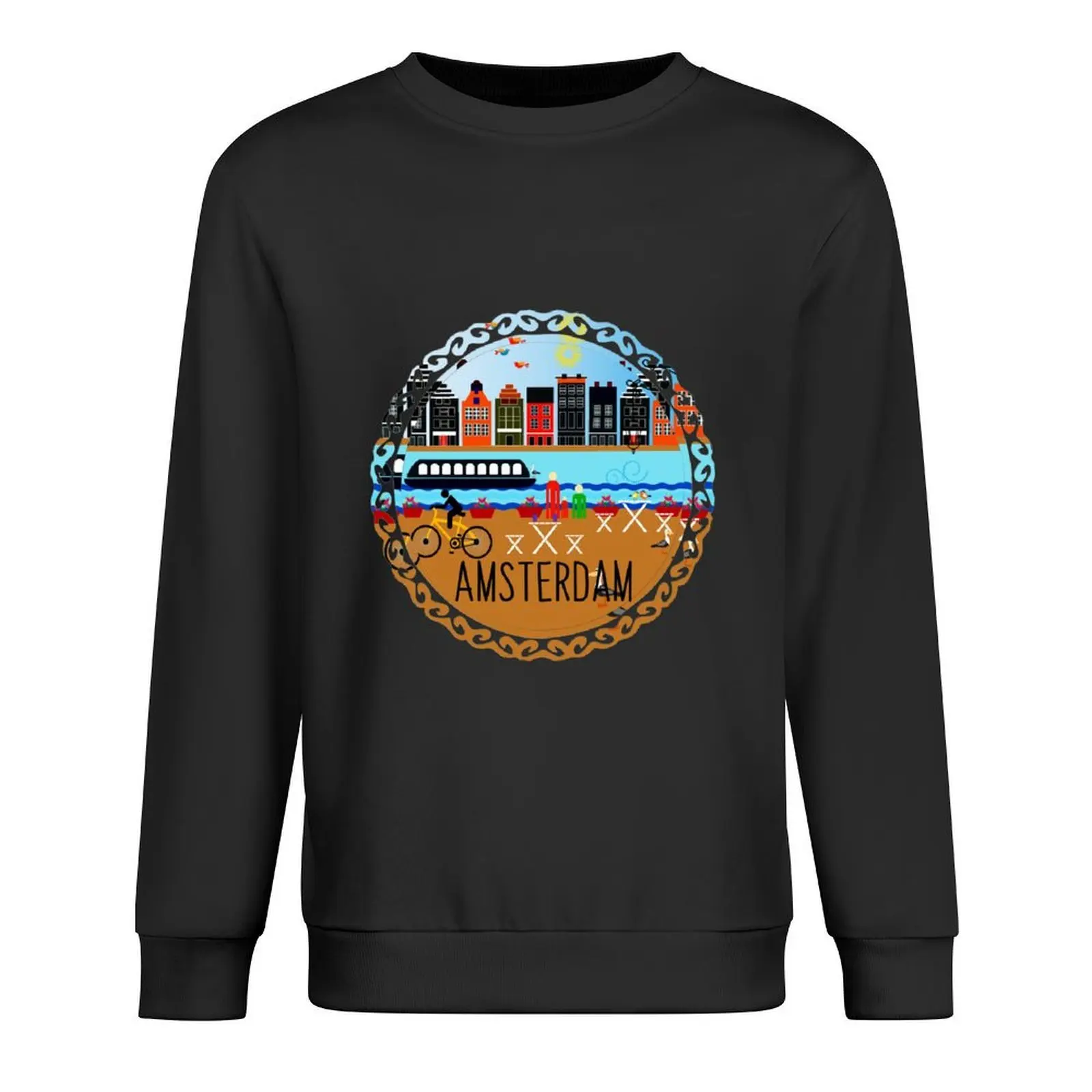 

Amsterdam Pullover men's autumn clothes aesthetic clothing men's clothes japanese style sweatshirt