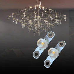 DC 12 V LED Bulb for Diamond Chandeliers with Lens Chip on Board with 2 Holes for Nordic Iron Line Pendant Light