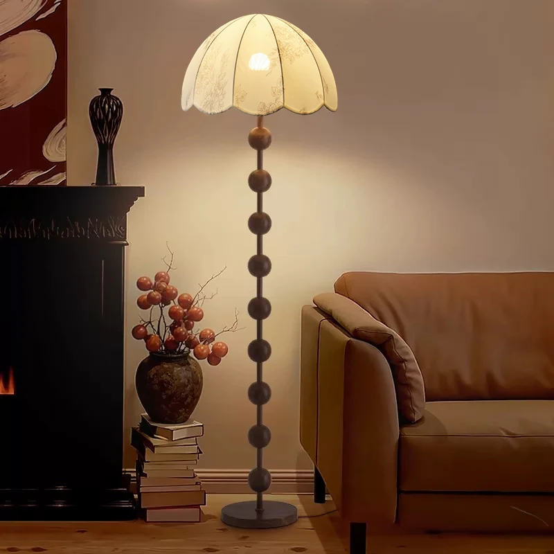 مصباح أرضي فرنسي لغرفة المعيشة، مصباح ديكور لغرفة النوم الصينية الجديدة