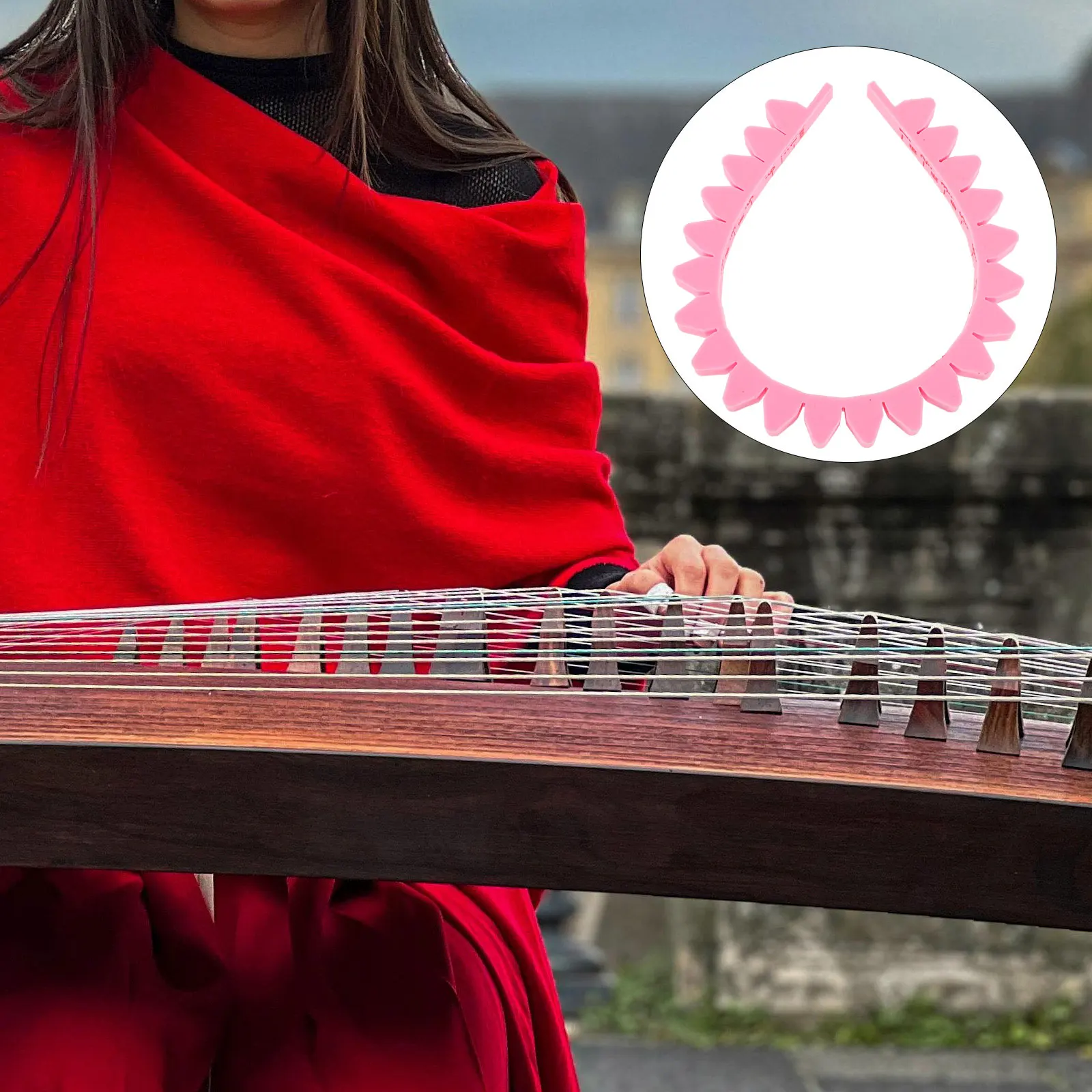 

Reusable Silicone Mute Strip Durable Sound Reducer For Quiet Practice Guzheng Accessory Household Instrument Mute Guzheng Weak