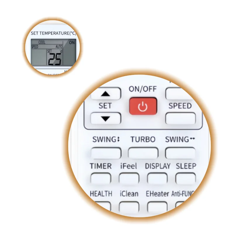 

ALLIMITY YKR-H/502E AC Remote Control High Sensitivity Direct Use for AUX Compatible with Aukia ESC-RC-725