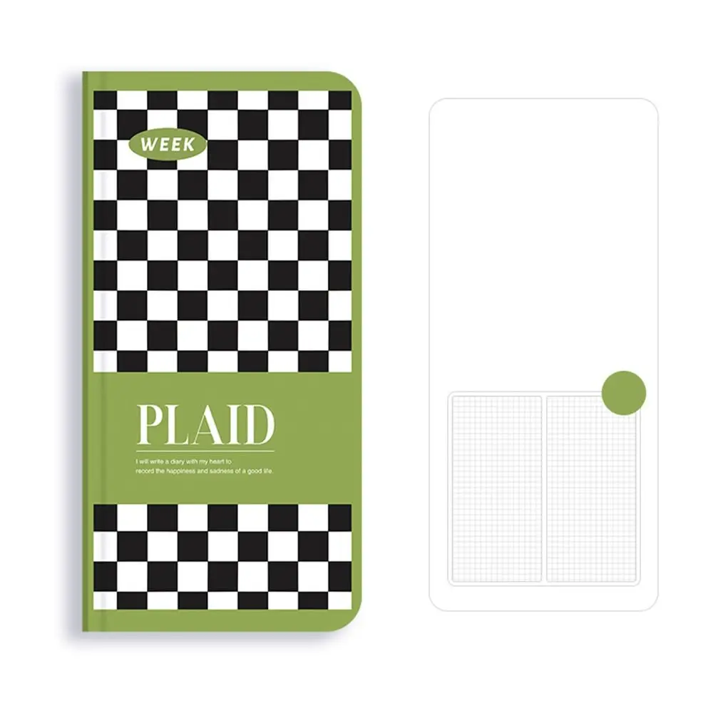 Do List Stationery Journal Daily Book Hand Account Notebook Agenda Diary Book DIY Albums Scrapbooking Book Plaid Memo Notebook