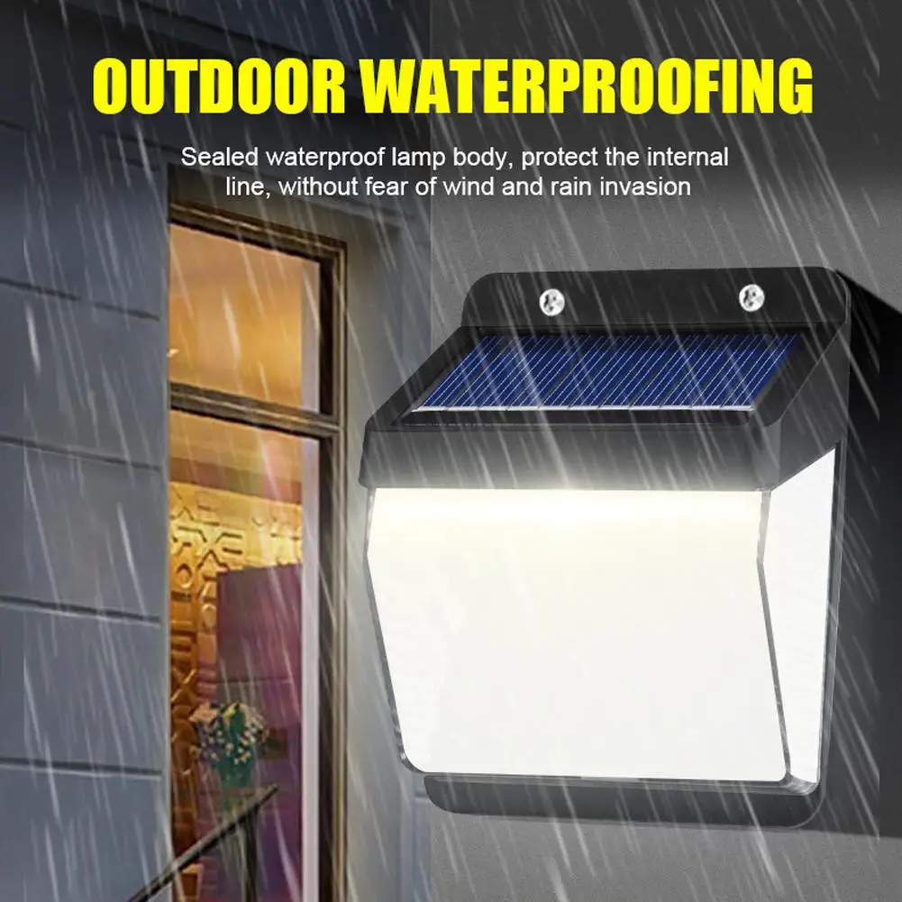 Waterproof Solar LED Wall Lamp - Outdoor Light Sensor - Balcony, Patio, and Garden Decoration