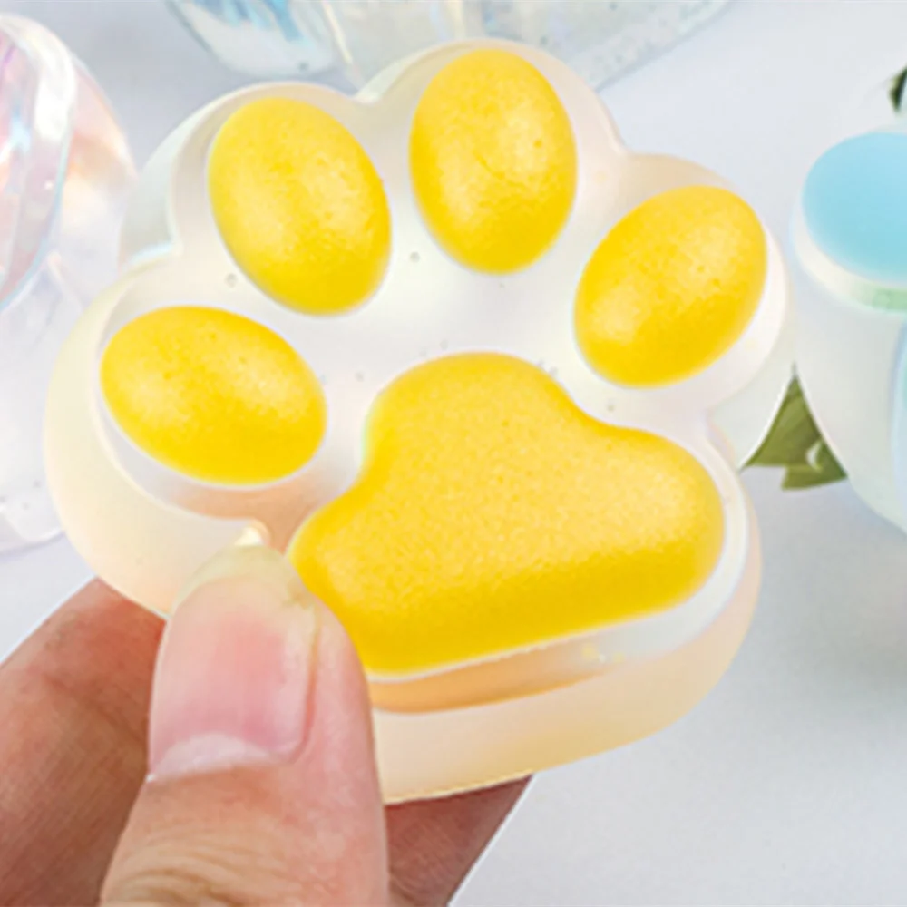 Mirror Diamond Cat Claw Silicone Mold DIY Handmade Cute Cat Paw Epoxy Resin Quicksand Lantern Keychain Jewelry Making Supplies