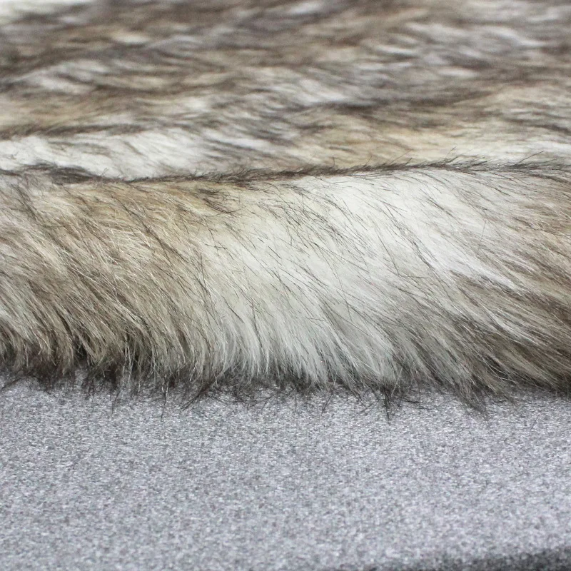 

160*100cm coat pillow case vest Fur collar long plush fur tissu telas coffee jacquard stripe faux plush fur fabric for patchwork