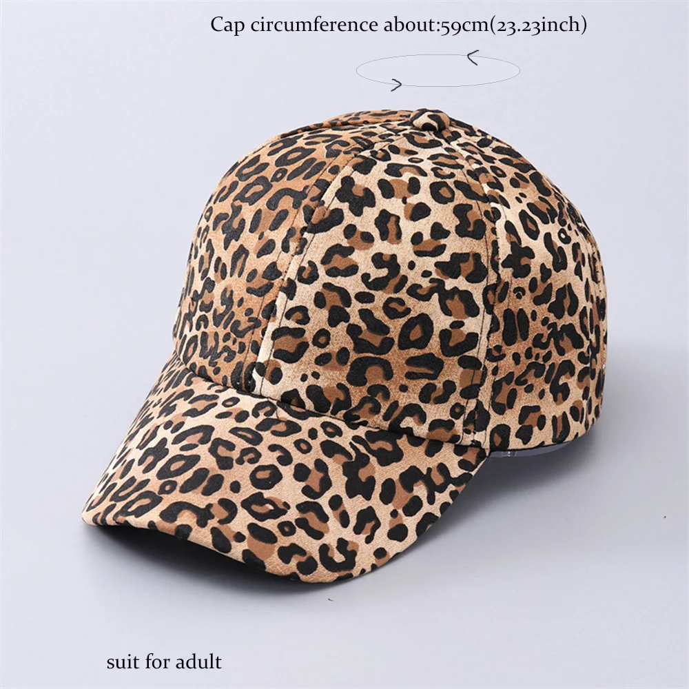 Leopard Print Baseball Caps Zebra Print Curved Brim Beach Cap Outdoor Leisure Sun Hats For Adult Student