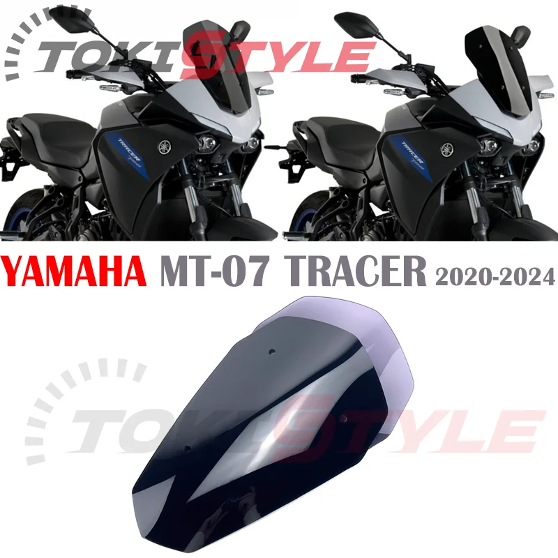 For Yamaha MT-07 TRACER MT07 2020 2021 2023-2024 MT07 TRACER Motorcycle Touring Sports Screen Windscreen Windshield Deflector