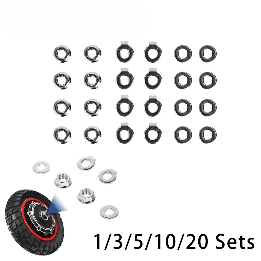 

1-20sets Lock Screws Shaft Lock Nut Lock Washer for KUGOO M4 / M4 Pro Electric Scooter Motor Wheel Screws Replacement Parts