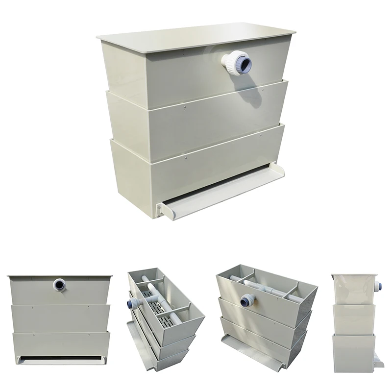 Filtro de torre de mantillo de materiales PPR, precio de fábrica de ducha Bakki de 38 pulgadas para estanque Koi/granja/acorazado