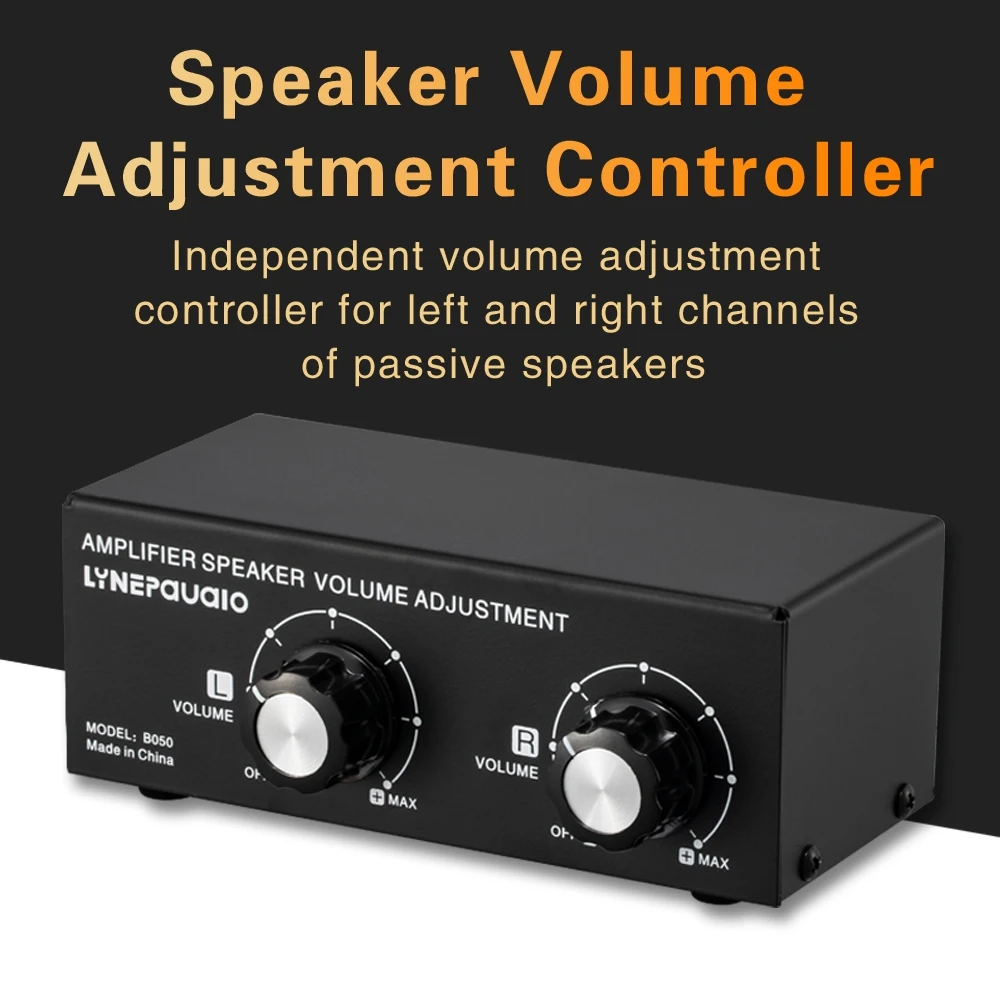 LYNEPAUAIO Passive Speaker Volume Adjustment Controller Left and Right Channel Independent Volume Adjustment Each Channel 150W