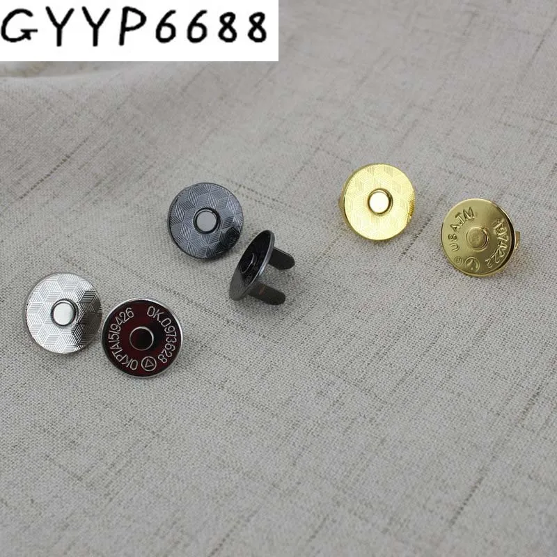 5sets 100sets 5colors 18mm hung plating dish shape magnetic snap button clasp fastener for handbag purse wallet  wholesale