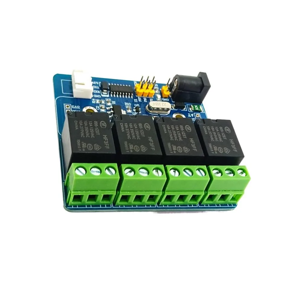 5V TTL Serial Port 4-channel Relay Module with Jog Switch Control Board 10A Relay with Reverse Connection/Overcurrent Protection