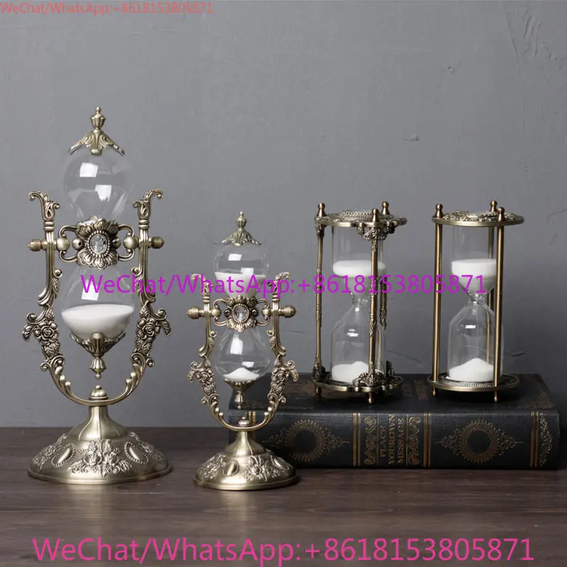 European retro white sand metal zinc alloy 15 minutes 30 minutes time timer