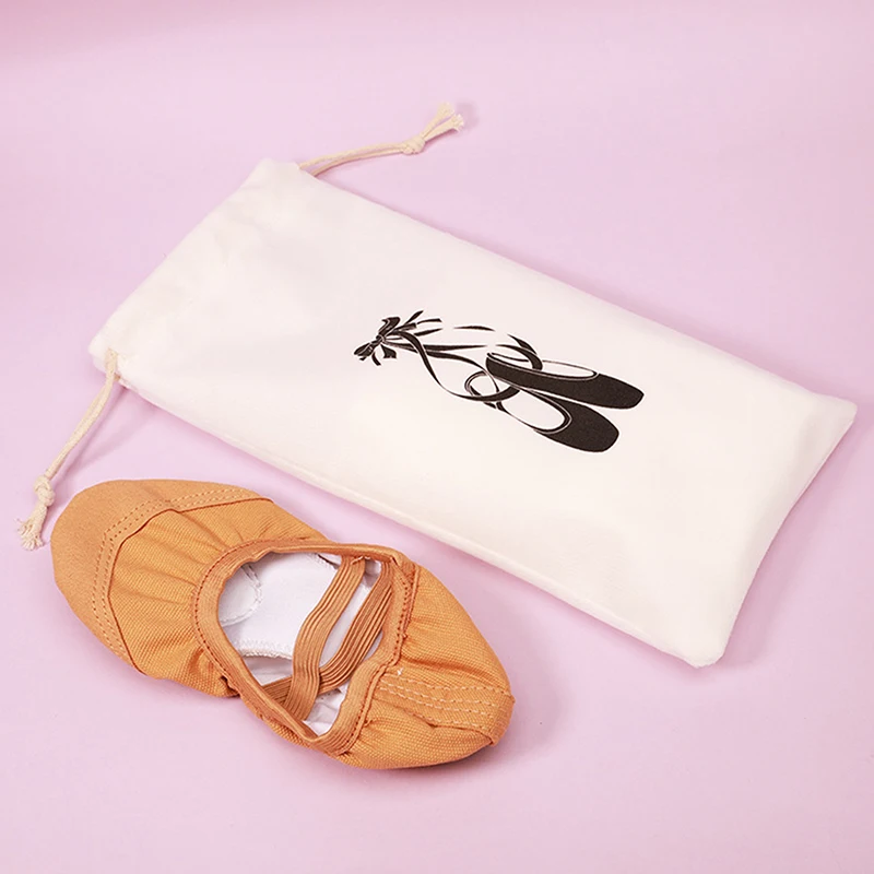 1Pc Drawstring Dance Shoe Bag - 13x27cm Flannel Storage Pouch for Ballet Girls〔YY33〕