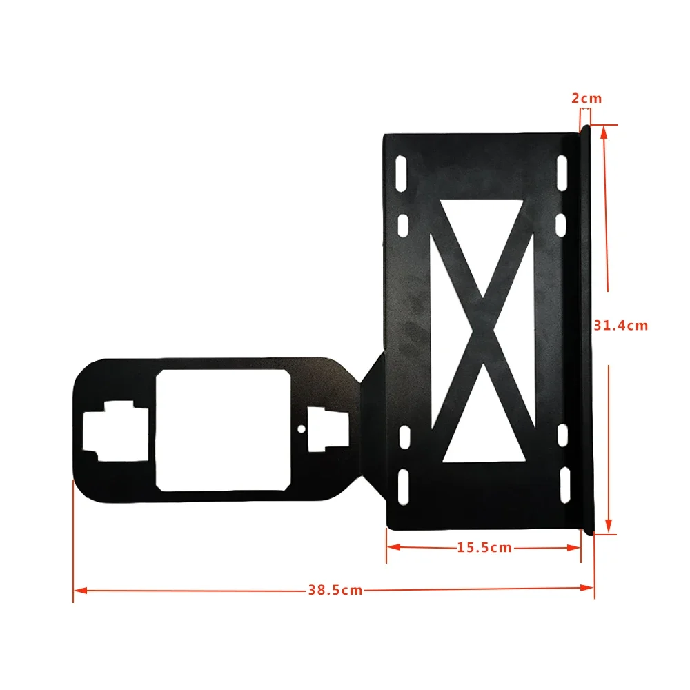 SXMA JL1247 Tailgate License Plate Cover Rear License Bar Mounting Holder Tail Lift Gate Molding Rack For Jeep Wrangler JL 18+