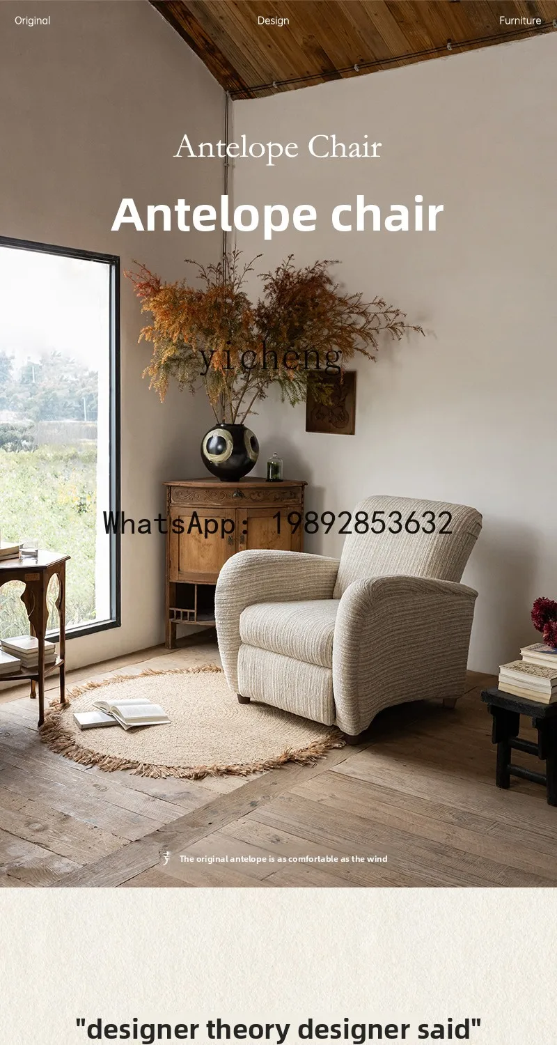 Reclining and Sleeping Lazy Sofa Fabric Leisure Chair Electric Function Single Sofa