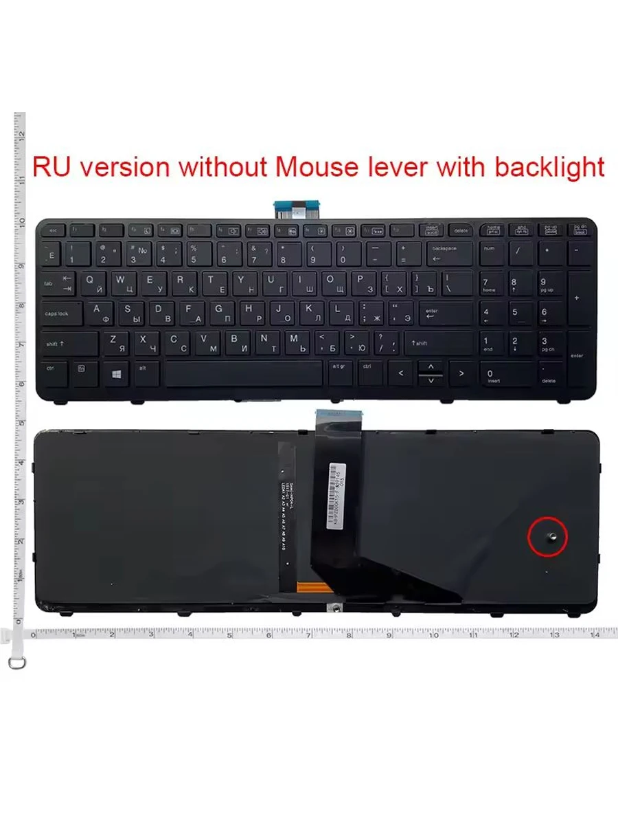 

Клавиатура ноутбука с подсветкой и ксено-русской раскладкой для HP ZBOOK 15 G1 17 G1 G2 PK130TK1A00 SK7123BL
