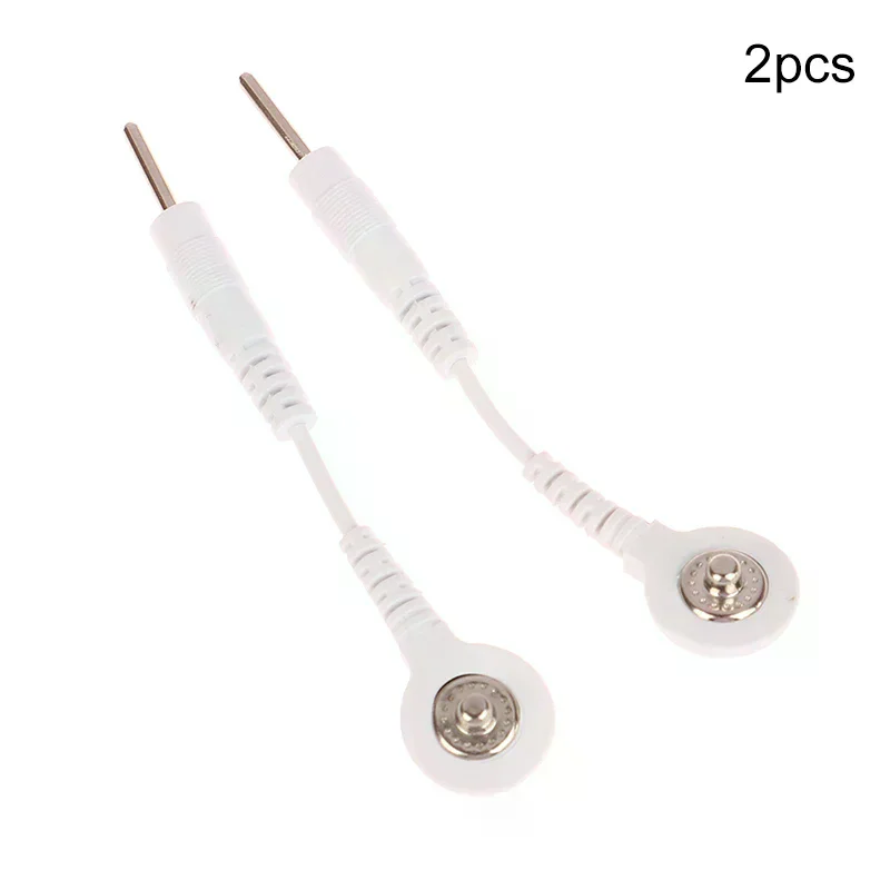 Electrode Lead Wire Connecting Cables Plug 2.0mm Snap 3.5mm Male connector cable Use 2PCS For Tens/EMS Massage Machine Device
