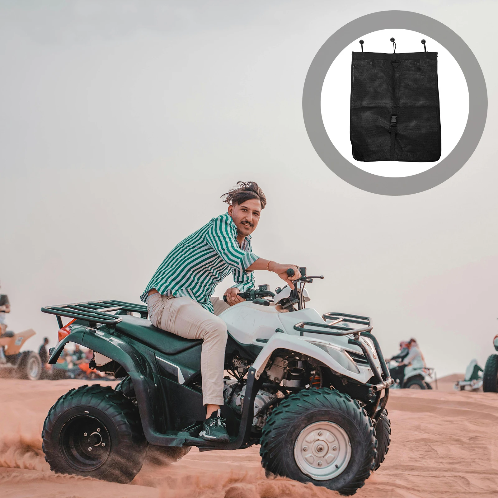 

Atv Plastic Mesh Trash Bag Large Capacity Spare Tire Organizer Universal Utv Storage Sack Heavy Duty Off-Road Vehicle