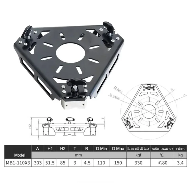 Super Strong Magnetic Fixture | Collaborative Robot Magnetic Base Bracket