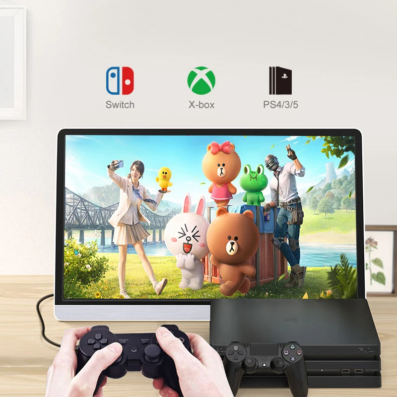 16.1 Inch Touch Monitor 1080P 1000:1 100% Color Gamut Portable Touchscreen Monitor for Laptop Ps5 Dual Screen