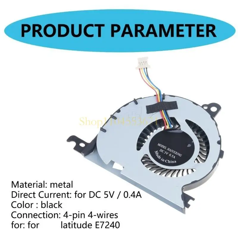 БЕСПЛАТНЫЙ ПРОДАВС 1PC ЦП Охлаждающий вентилятор для ноутбука для 5V 0,4A 4PIN RADIATOR для E7