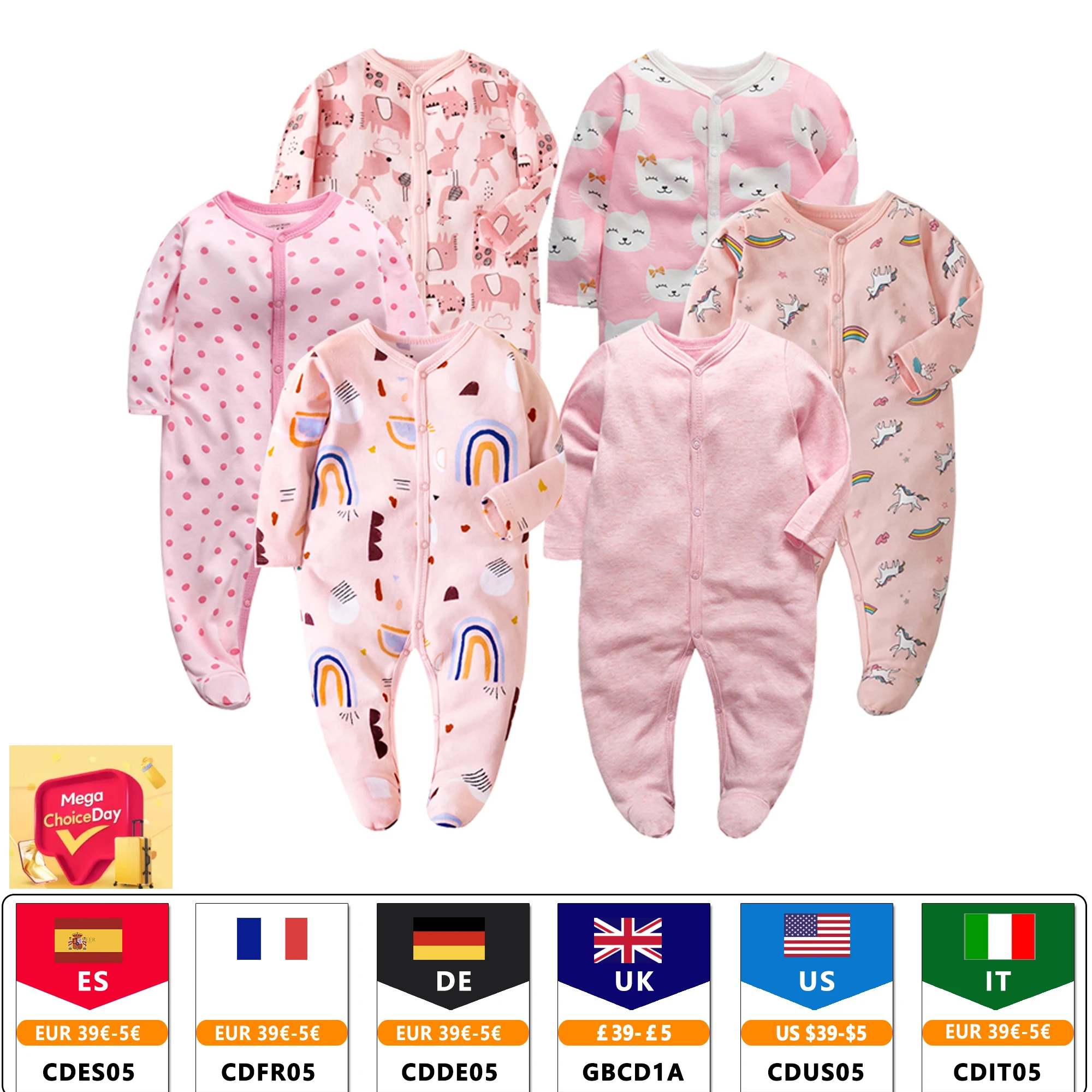 Primavera e autunno neonati maschi ragazze body manica lunga 100% cotone vestiti per bambini 0-12 mesi neonato bebe tuta abbigliamento