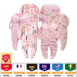 Primavera e autunno neonati maschi ragazze body manica lunga 100% cotone vestiti per bambini 0-12 mesi neonato bebe tuta abbigliamento