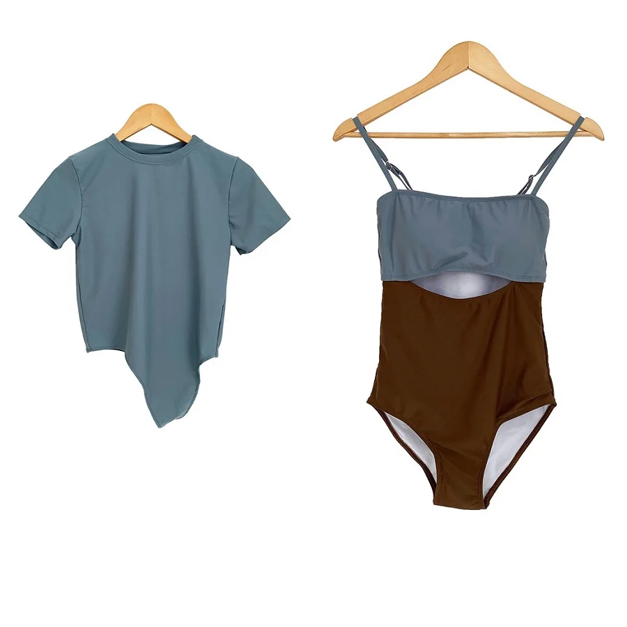 Costumi da bagno coreani costumi da bagno interi da donna copricostume da bagno costume da bagno imbottito costume da bagno sexy Monokini costumi da bagno