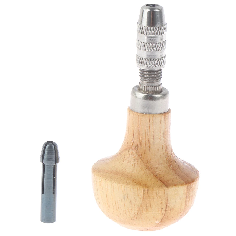 Jewelers Pin Vise Vice Wooden Handle Twisting Wire Wrapping Drill Kit