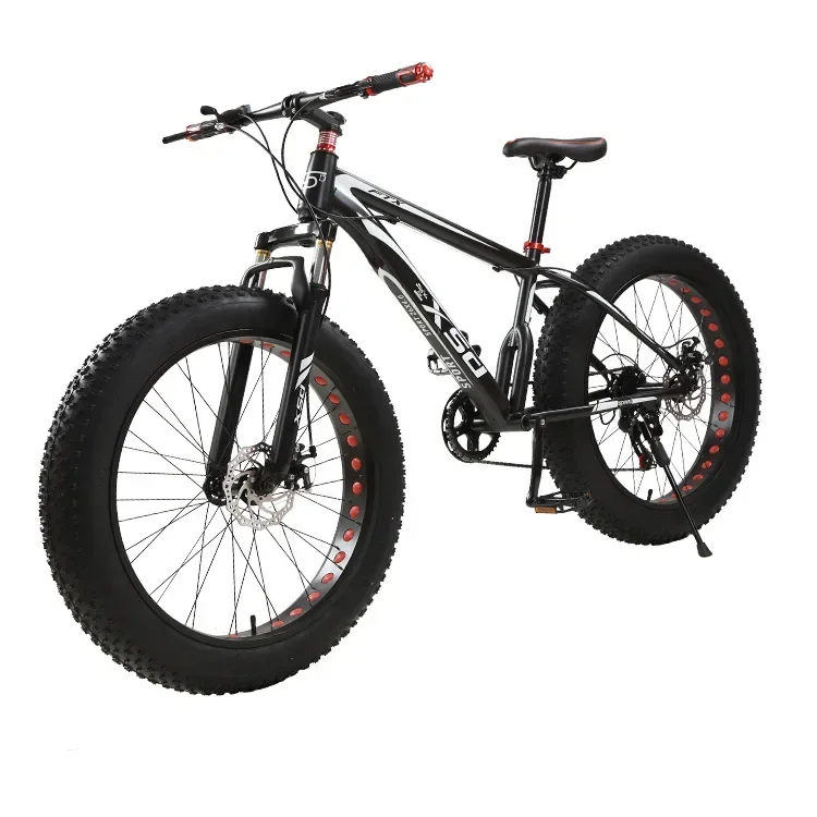 26 Inch Variable Speed Beach Snow Bike Shock Sorption Disc Brake Mountain Widened Tire Bicycle Fatbike Off Road Bikes