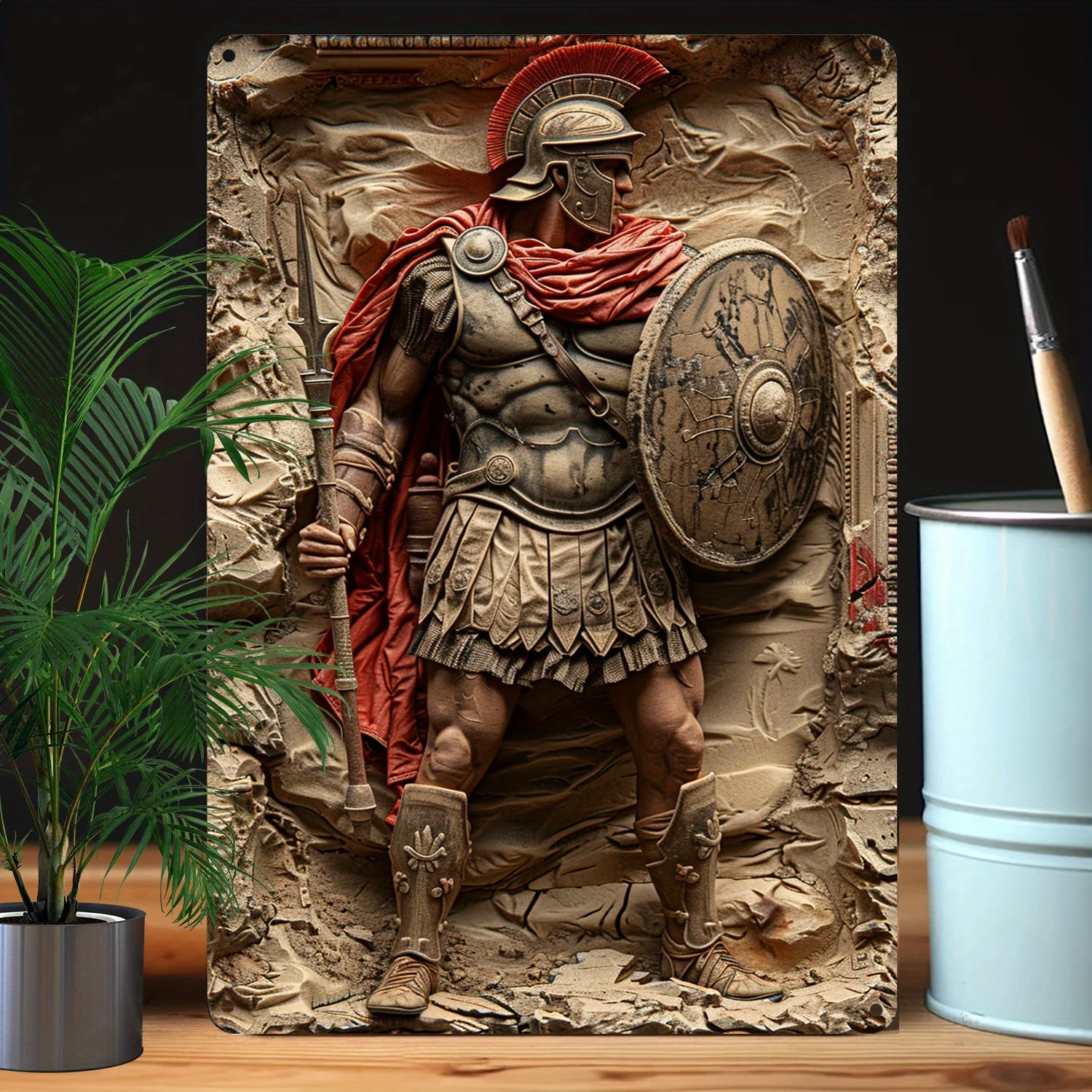 

Gladiator-Themed Aluminum Tin Sign - 8X12 Inches, Vintage Style For Home & Office Decor, Perfect Men'S Birthday Gift