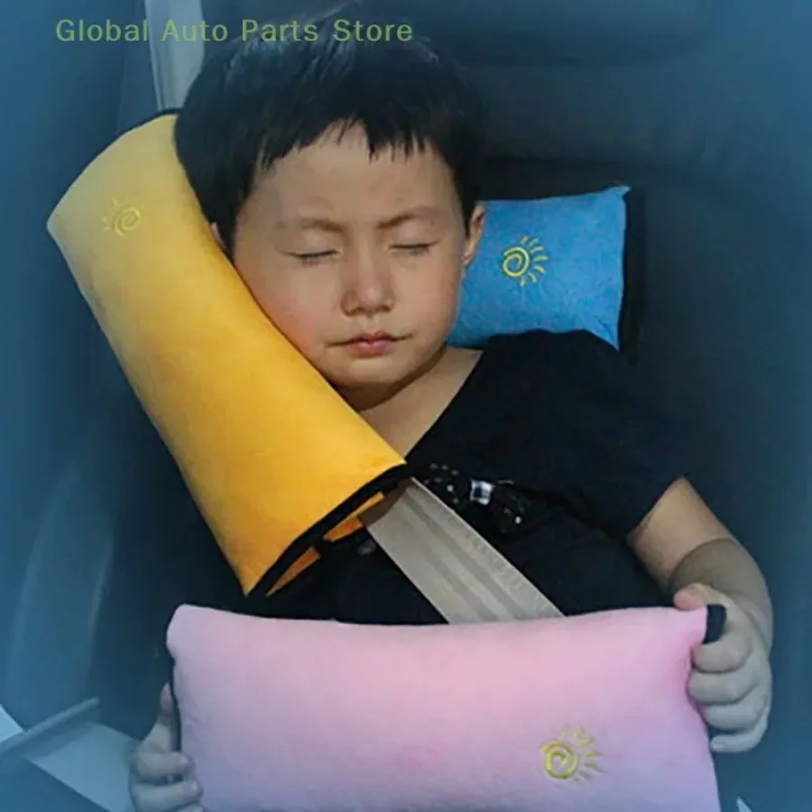Universal Kid Car Pillows Head Protector Plush Cover Baby Sleeping Pillow Adjustable Auto Safety Seat Belt Shoulder Cushion
