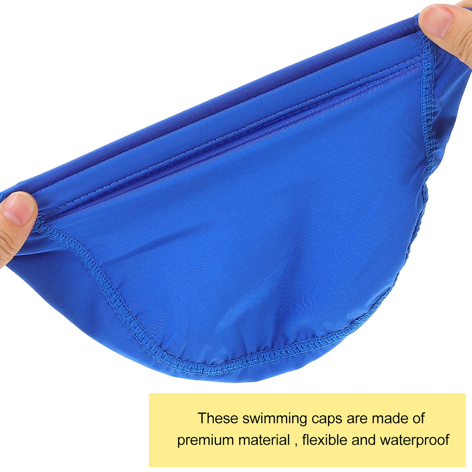 

10Pcs Stylish Elastic Swimming Hats for Women Men Breathable Adult Swim Caps Durable and Practical Swim Headwear