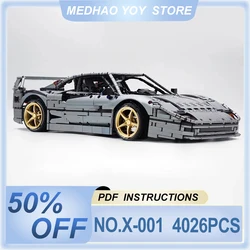 MOC-140269 Technical Super Sports Car 1:8 Compatible 42143 Model Building Blocks Bricks Puzzle DIY Toys Birthday Gfits For Kids