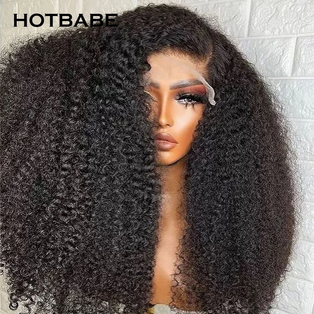 250 gęstości perwersyjne kręcone 360 bezklejowe peruka na koronce brazylijskie 13x6 HD peruki typu Lace front peruka z uzupełnienie splotu włosów Lace Closure ludzkiego wstępnie oskubane