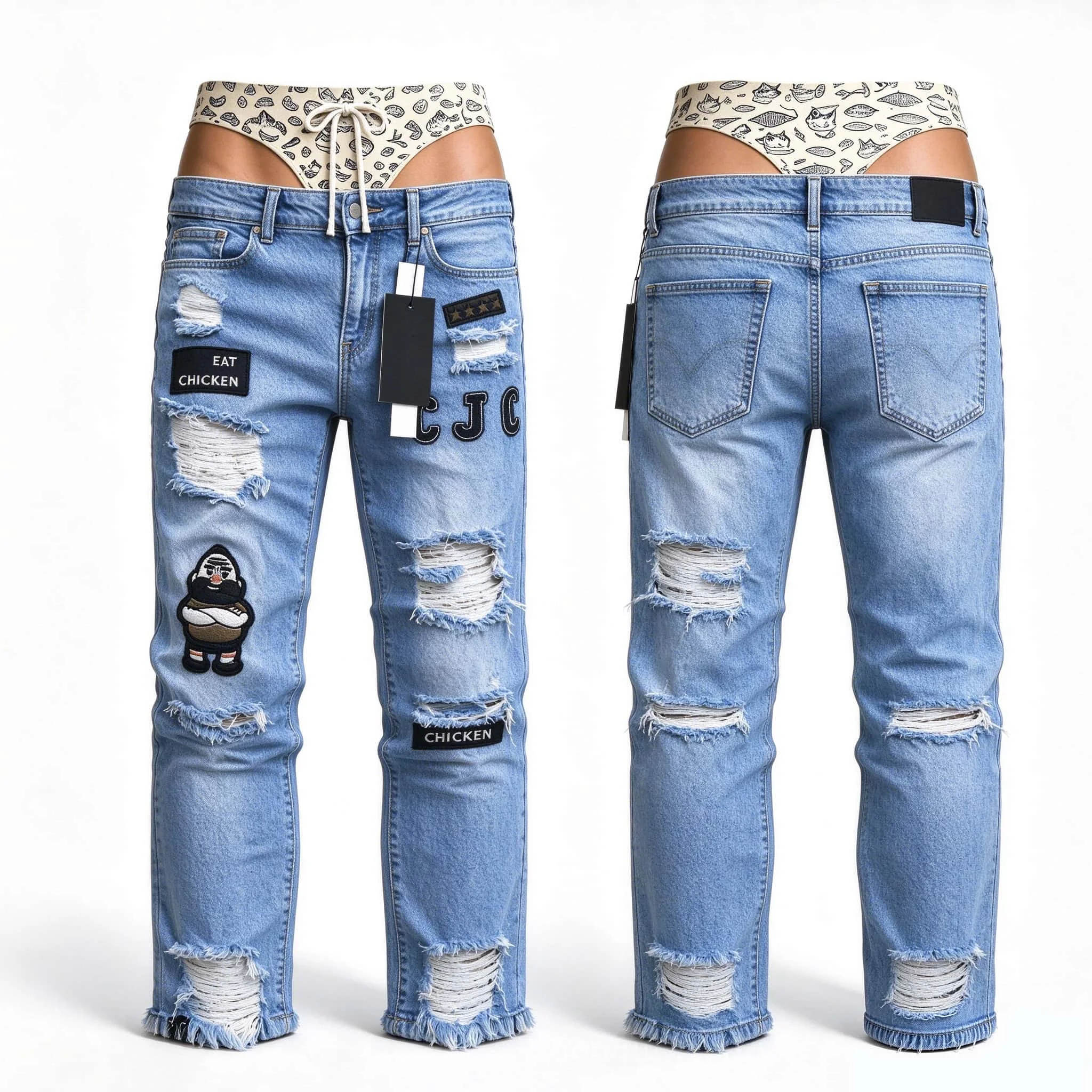 2026 New 3D Men's Christmas Fun Printed Loose Casual Pants Mid Waist Holiday Style Elastic Drawstring Waist Pants