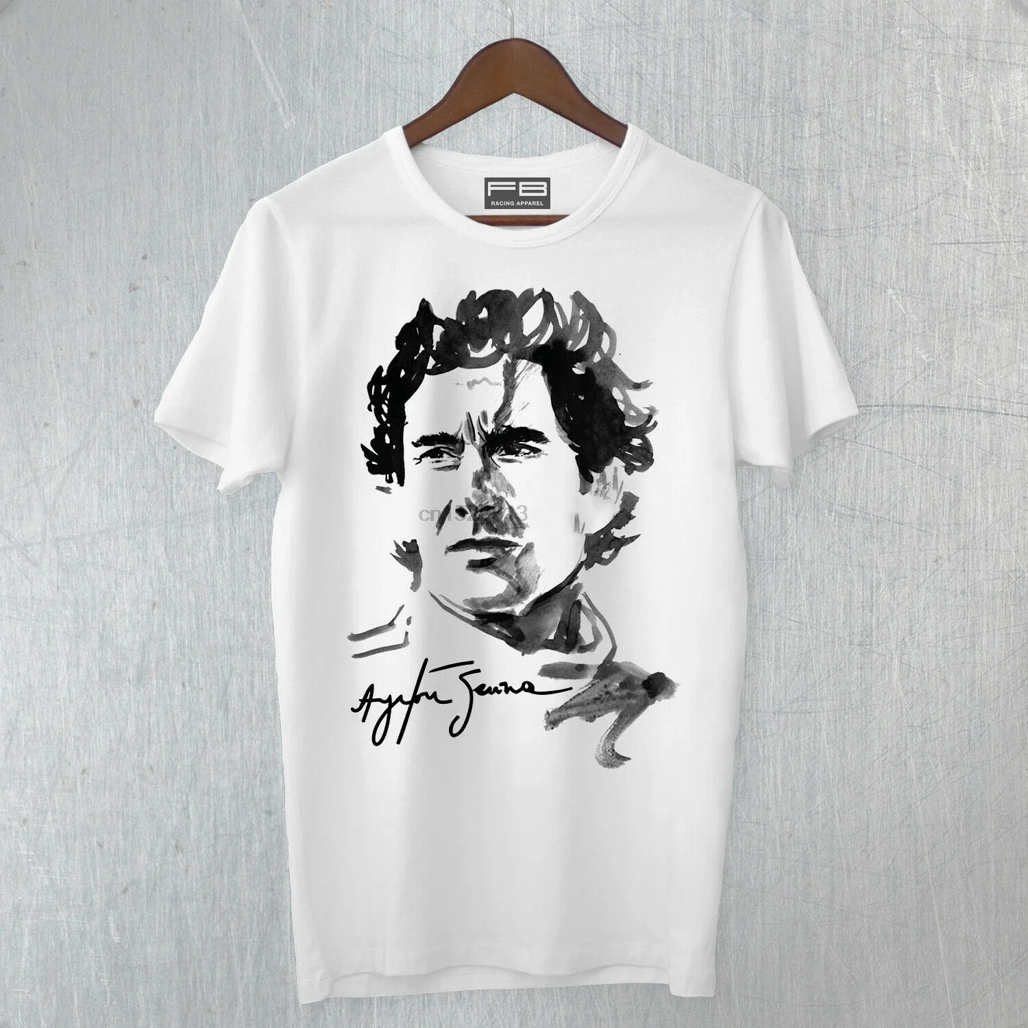 T-Shirt Ayrton Senna Helmet Formula Brasil Legend Driver Pilot Fashion