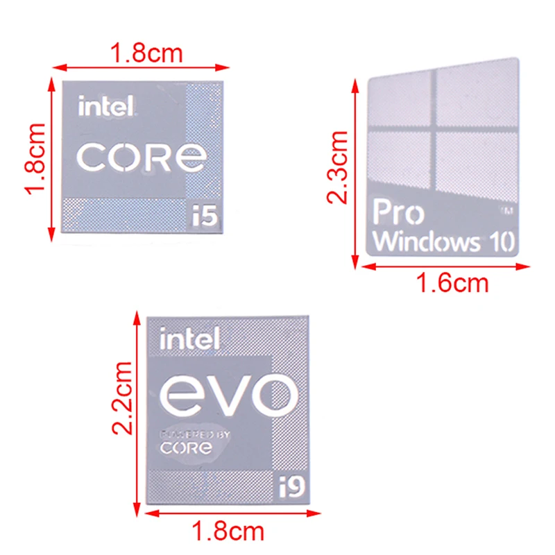 DIY jedenasta generacja 11. Generacji rdzeń I9 EVO I7 I5 Win10 naklejka na komputer Notebook etykieta Laptop metalowa naklejka