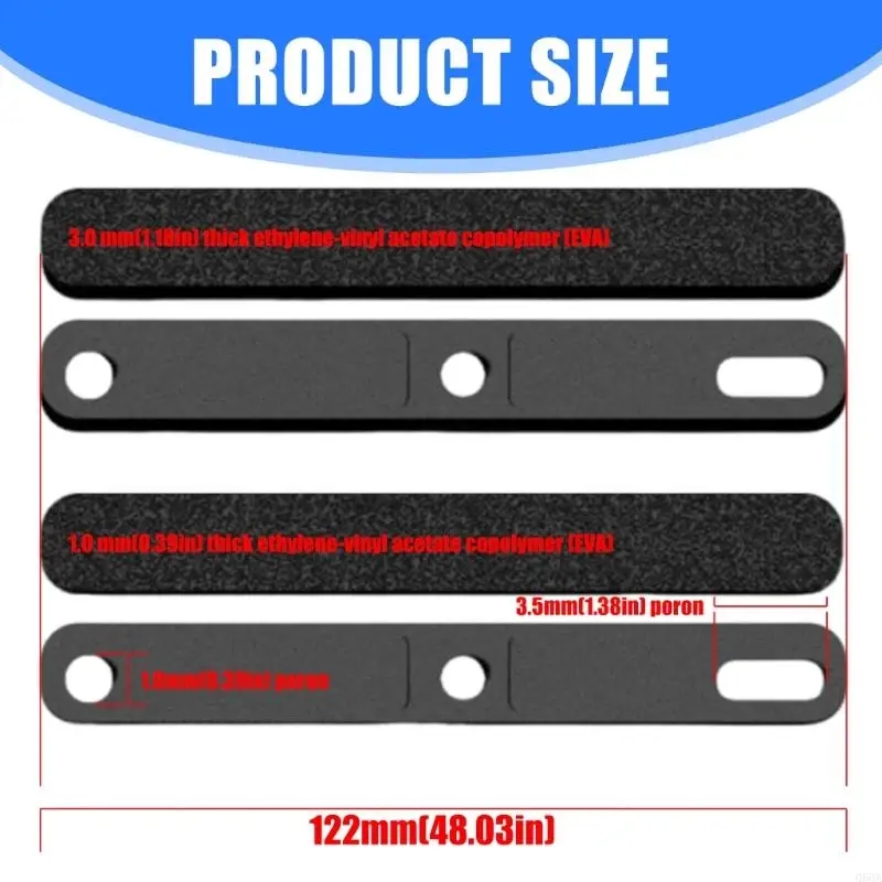 4 piezas Barra espacial Aislamiento sonido Aislamiento espuma Algodón absorbente algodón para teclado mecánico