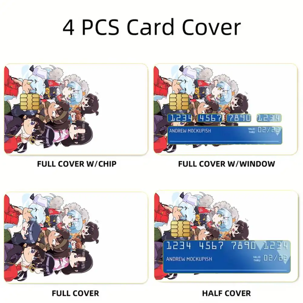 Manga Cartoon I-Inuyasha Card Stickers For Debit Bank Credit Cards Metro Bus Pass Sticker Decoration Cover Skin