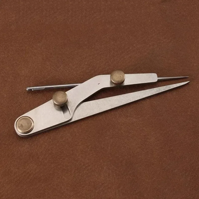 DIY LeatherCraft Silver Refill Marking Tool Gap Rule Lockable Spacing Gauge Leather Spacing Gauge Professional