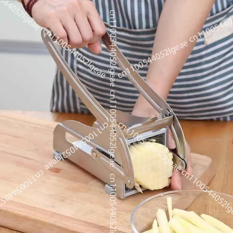 Potato Cutter Household Stainless Steel Hand-pressed French Fries Cutter Cucumber Potato Fries Cutting Artifact Tool