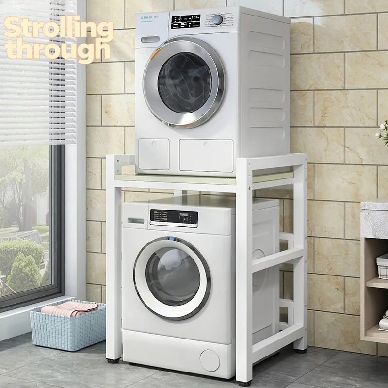 

Стеллаж для стиральной машины, напольный, для балкона, для ванной комнаты, многофункциональный, для верхней сушилки для белья