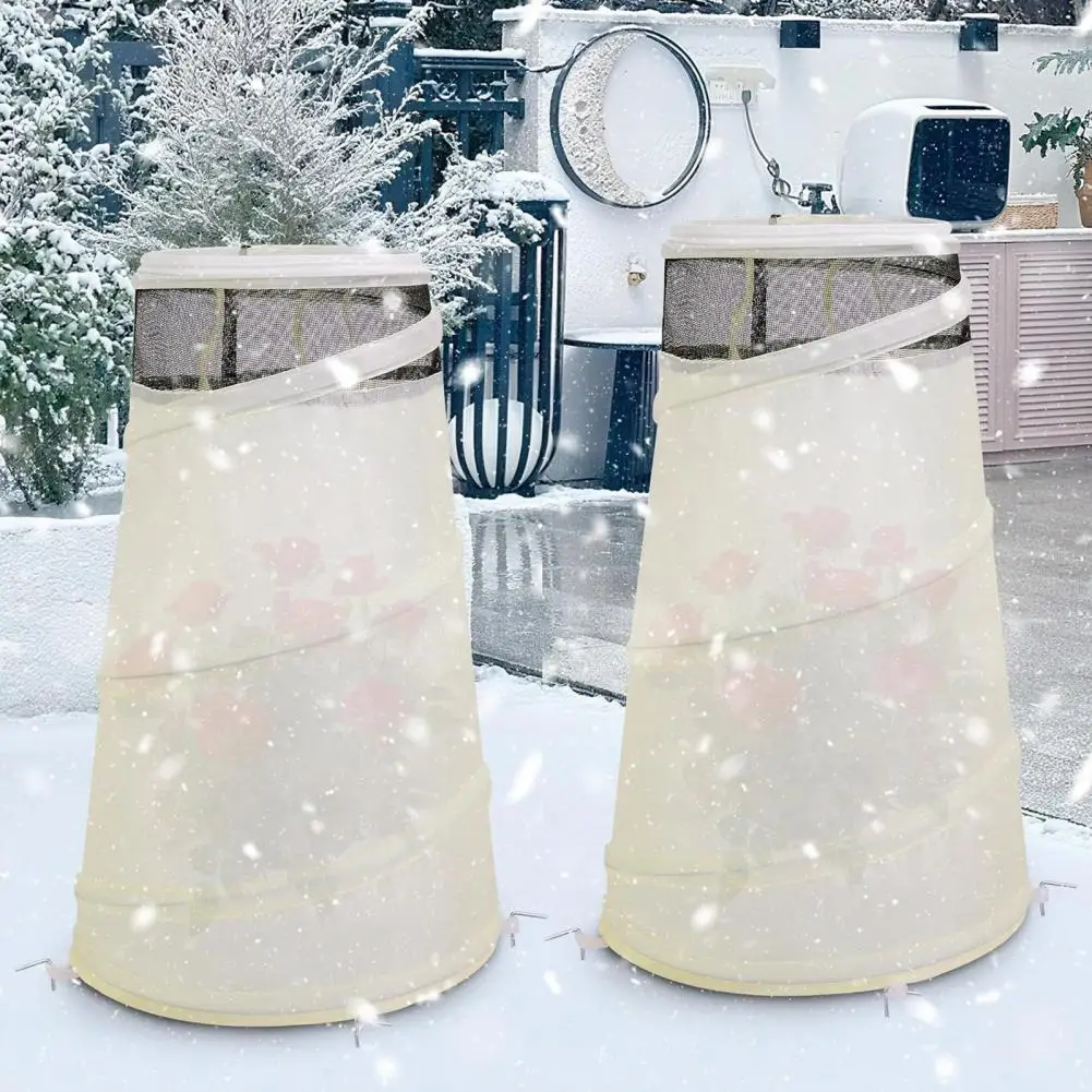 Plant Protection Cone Plant Insulation Cover Plant Protector Cone for Winter Freeze Pop-up Rose Collar Cover Frost for Garden