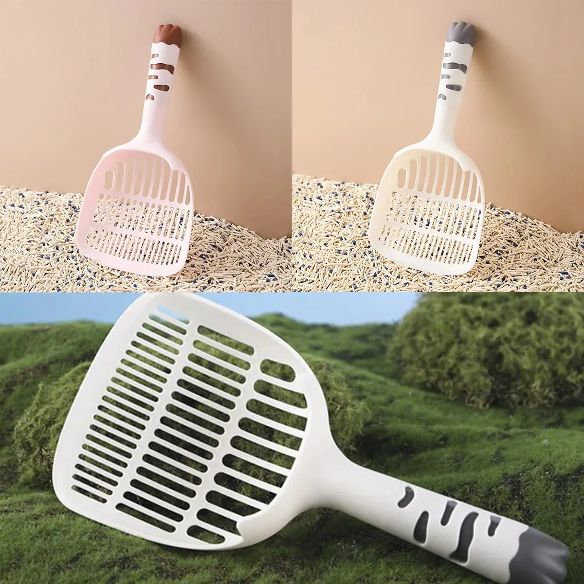 Cat Litter Shovel Scoop Plastic Pet Toilet Poop Artifact Garbage Sand Shovel Pet Cleaning Artifact Dog Shovel Pet Cleaning Tool