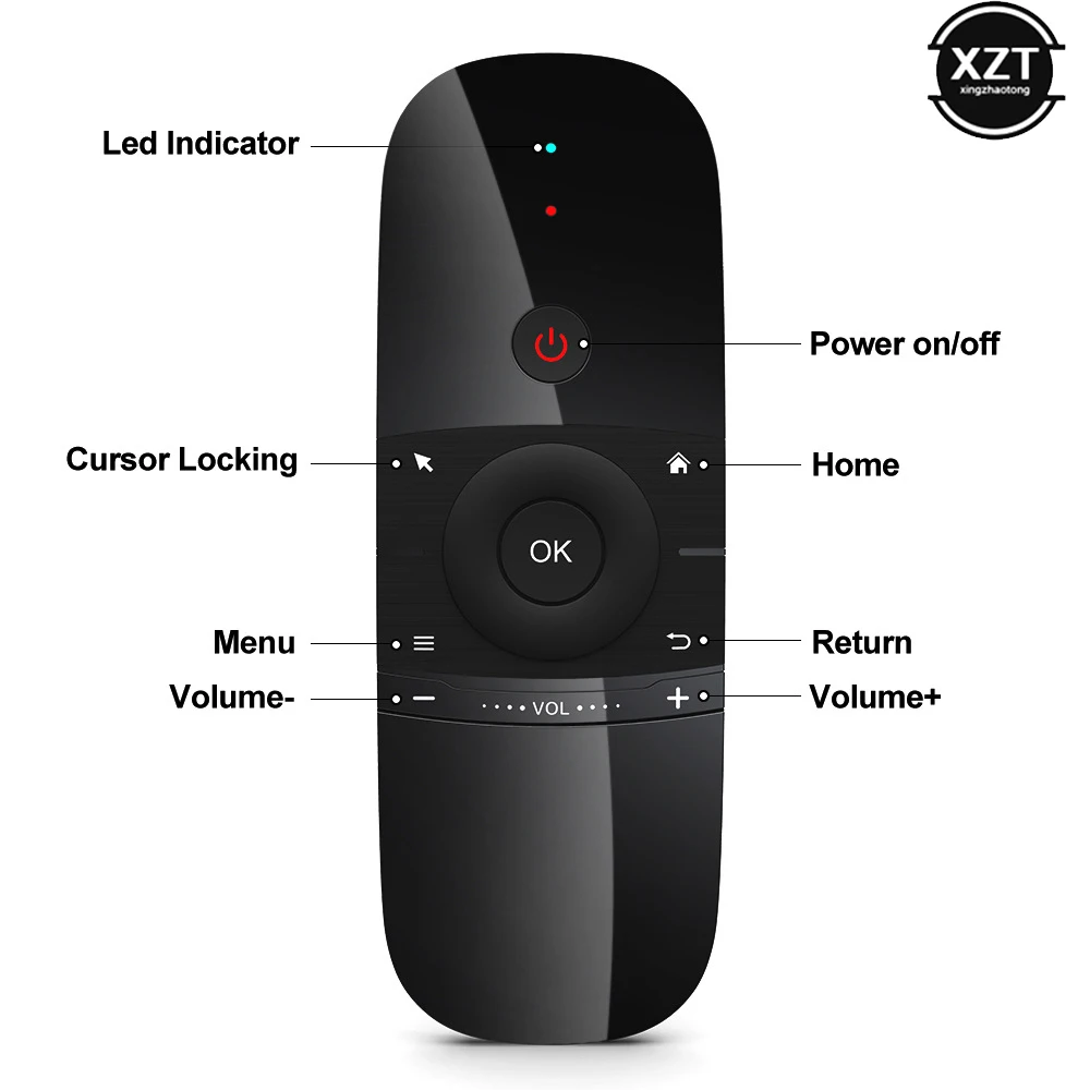 

W1 Air Mouse Wireless Keyboard Remote Control 2.4G IR Learning 6-Axis gyroscope Motion Sense for Smart TV Android TV Box PC