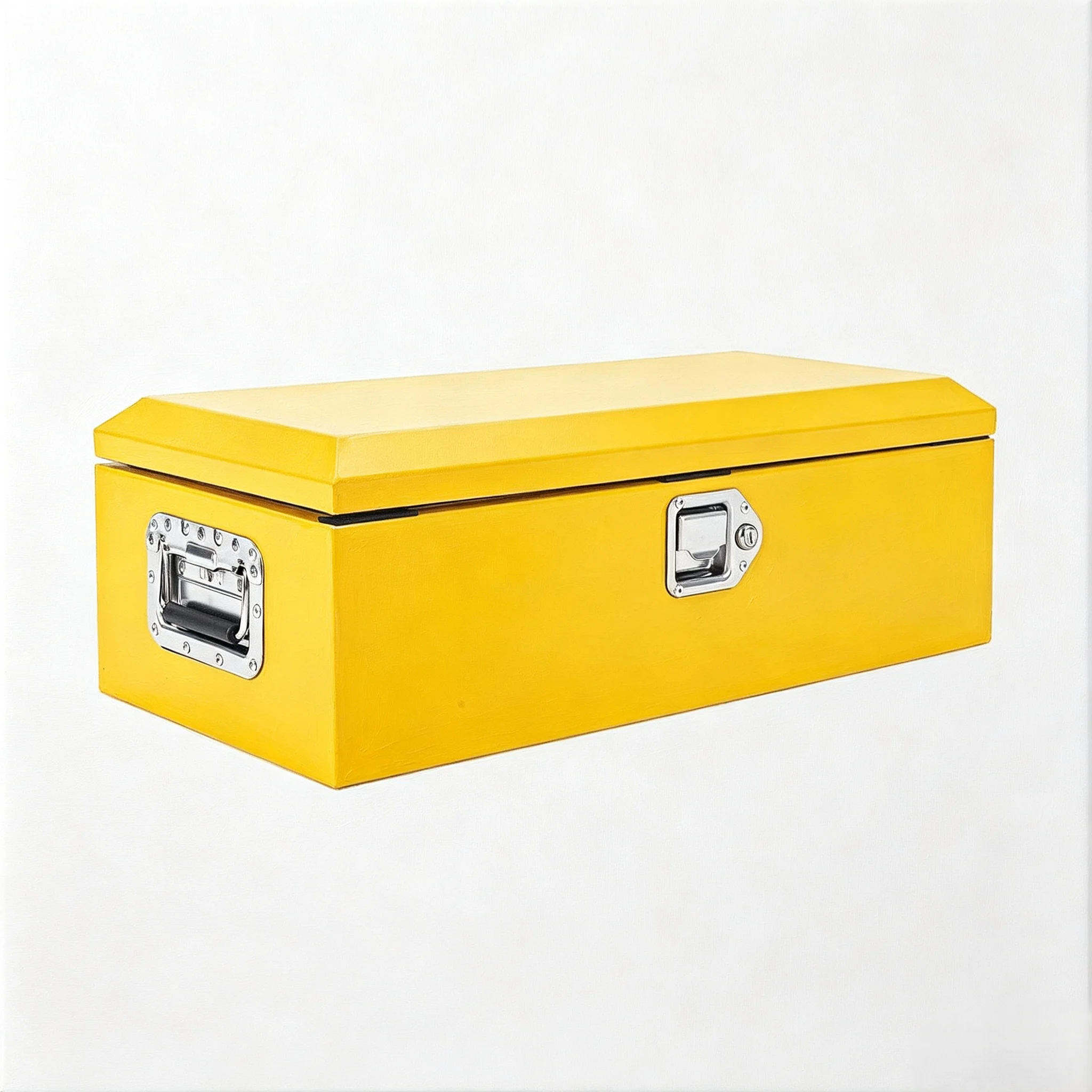 Tacleekii Heavy Duty Lockable Steel & Aluminum Truck Bed Tool Box Waterproof Underbody Storage Chest with Gas Struts, Side Handle & Security Keys – Metal Organizer for Pickup Trucks, RVs, Trailers